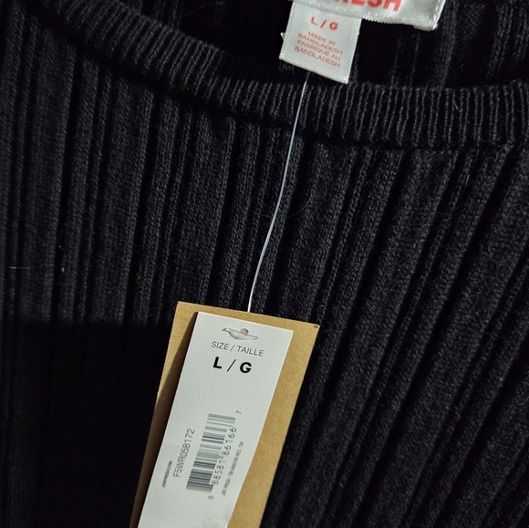 Joe Fresh Black Ribbed Midi Dress - Picture 3 of 3